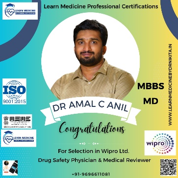 Dr. Amal C Anil selection poster